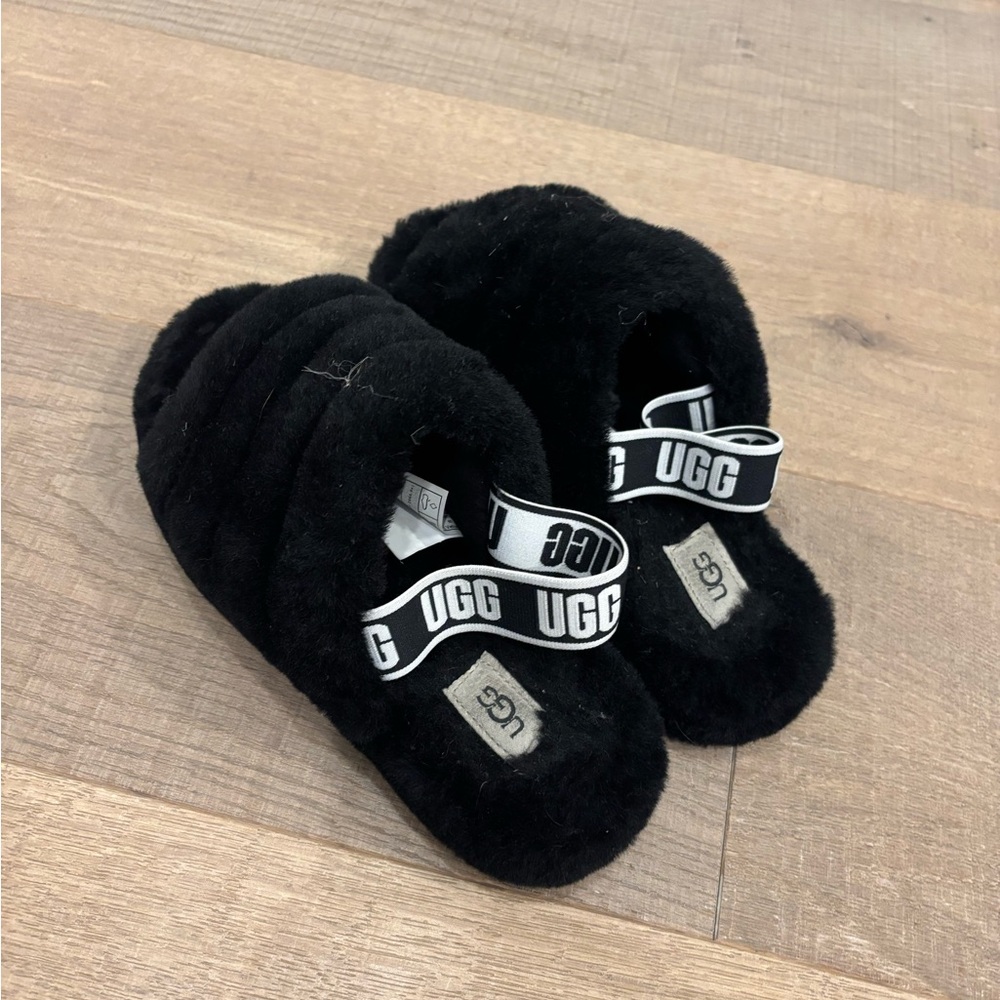 UGG Women’s Black Fur Slippers